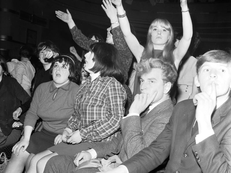 Fans of the Walker Brothers at their concert in the ABC cinema in Lothian Road in October 1966.