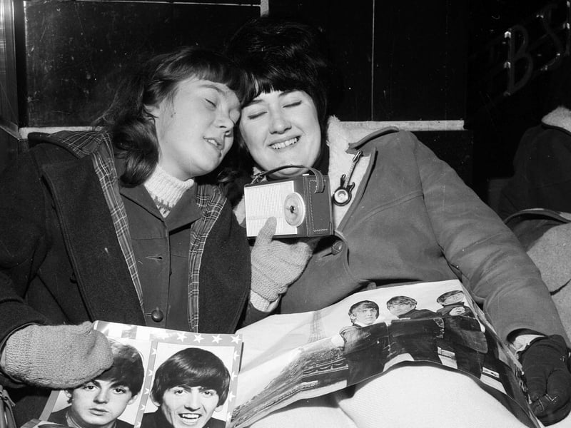 Beatles fans queue outside the ABC Lothian Road for tickets for the band's show in April 1964.