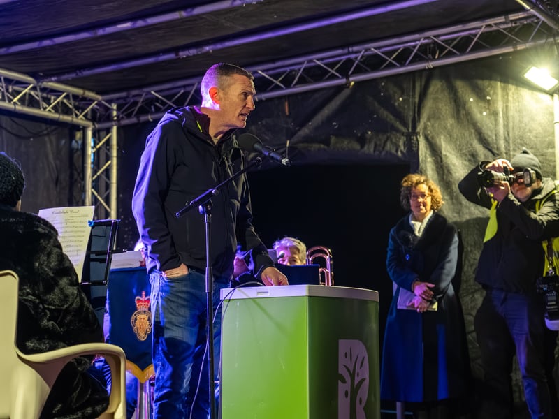 Lake of Lights by Rowans Hospice at Canoe Lake in Southsea. Pictured is Iain Cameron CEO of Rowans Hospice. Pictured by Alec Chapman