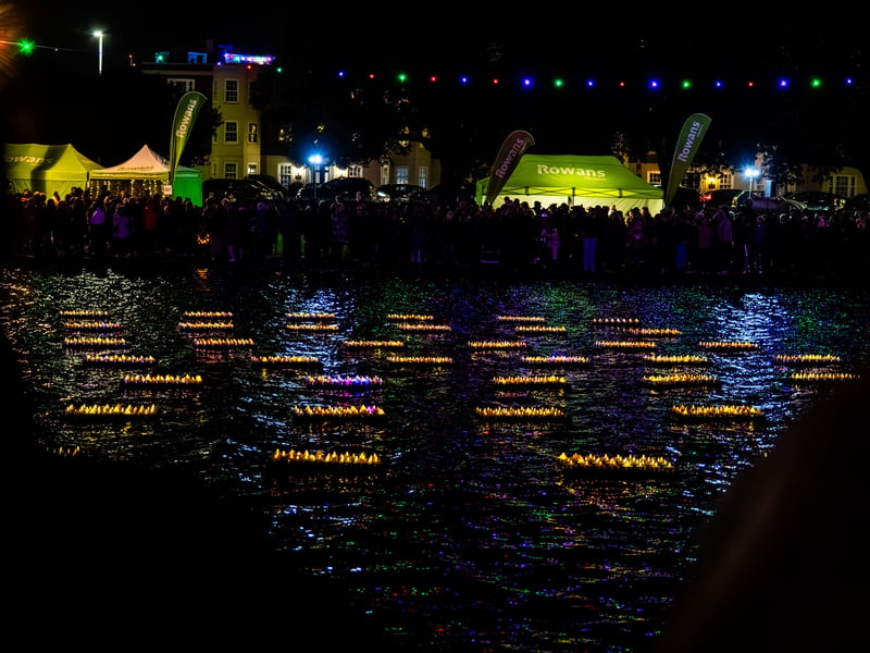 Lake of Lights by Rowans Hospice at Canoe Lake in Southsea. Pictured is the lights on the lake. Pictured by Alec Chapman
