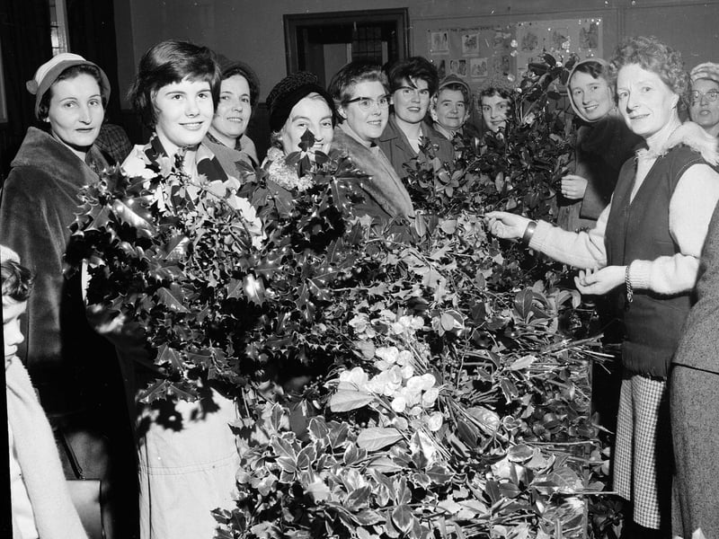 Holly Morning at Davidsons Mains Church in 1962.