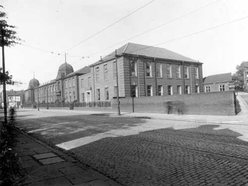 Number 79 Roundhay Road, Leeds Institute for the Blind (Blind School). Educational and Occupational centre, Goods produced were sold at 58, The Headrow, where the Institute had a dedicated shop. On the left in this view is Barrack Road.