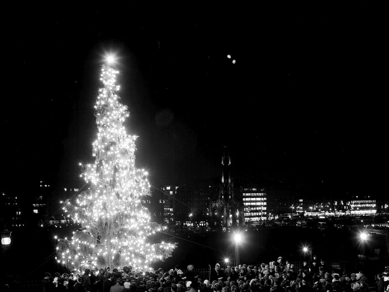 Edinburgh Christmas lights in 1966.