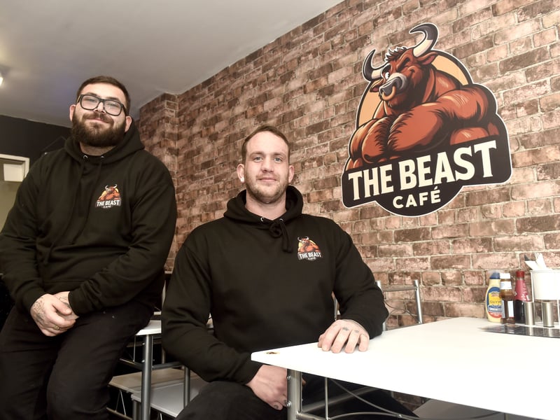 The Beast Cafe in Forton Road, Gosport, opened in the middle of November 2025. 

Pictured: Two of the three owners of The Beast Cafe (l-r) Joey Kabadayi and Merlin Archer.Picture: Sarah Standing (111225-3673)