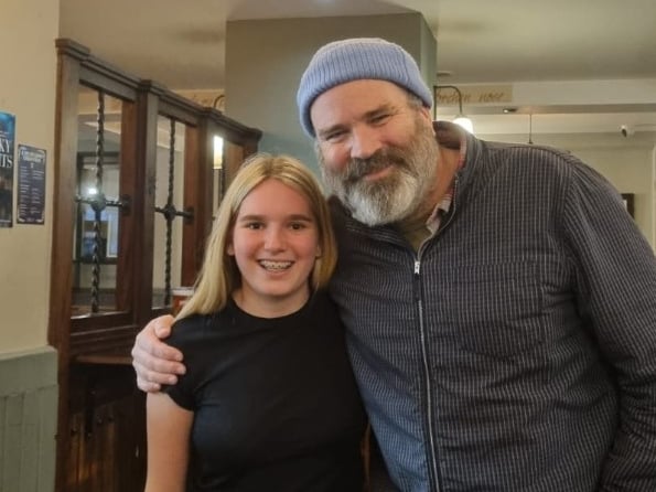Still Game star Greg Hemphill popped into The Islay Inn for a drink in November. 