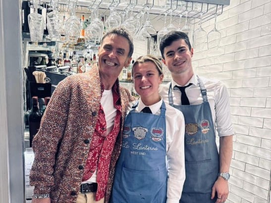 Marti Pellow enjoyed a meal at La Lanterna West End at Kelvinbridge. 