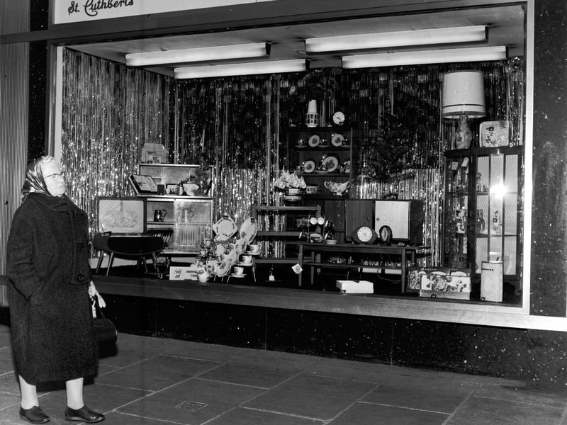 A Christmas window display at St Cuthberts Co-Operative Association in Nicolson Street in 1965.