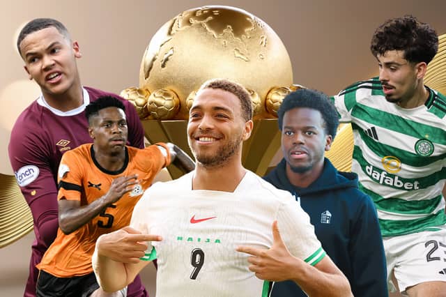 A number of current and former Scottish Premiership players are heading to the AFCON. Cr: Canva Pro/Getty Images.