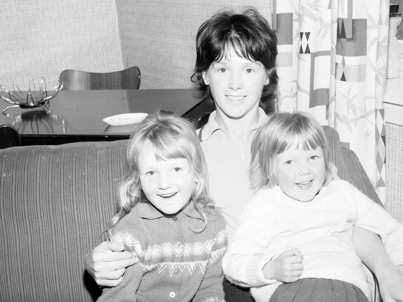 Oxgangs Road resident Josephine McLean with her two daughters in August 1964.