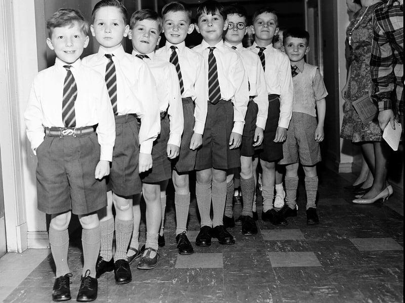  Oxgang School pupils line up before taking part in the Pentland Festival of Music Dancing and Drama in May 1963.