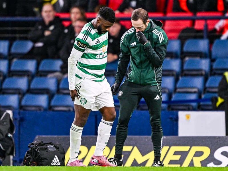 The Nigerian striker continues to be laid low by the second hamstring injury he's suffered this season, and reports say he won't return until later this month.
