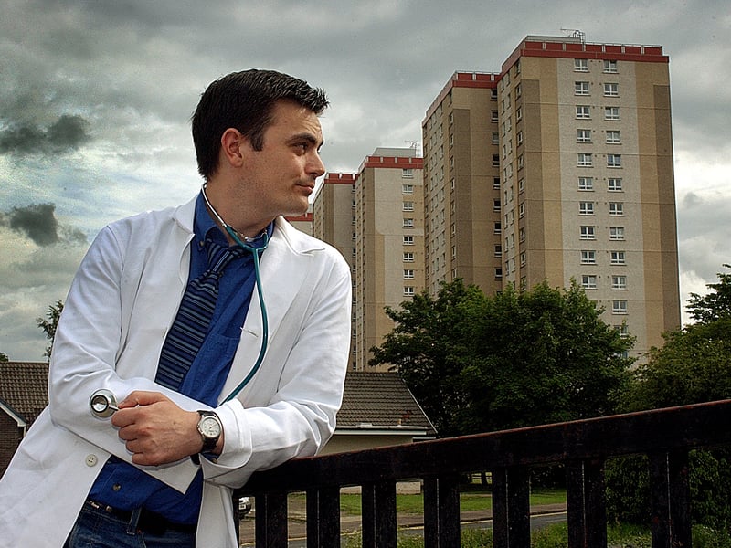 New nursing staff at the new Edinburgh Hospital in Little France were being persuaded in 2002 to take up residence in the nearby high-rise flats across the road