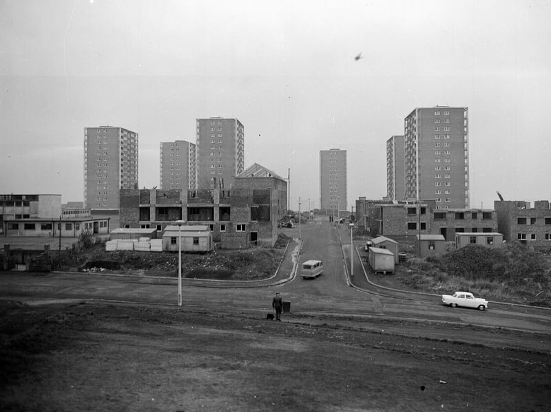 Multi-storey flats in the north of Clydebank in 1963