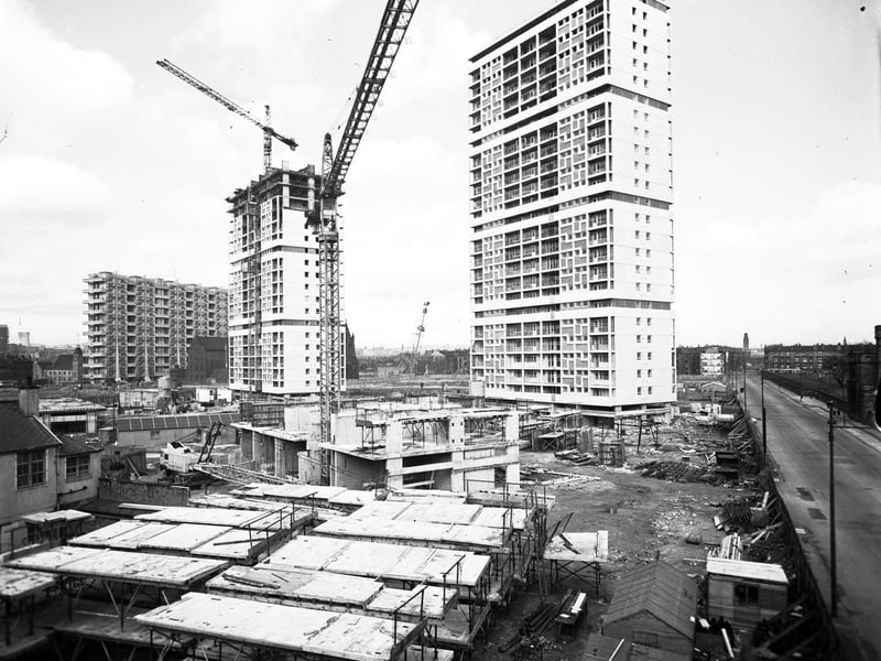 A view of redevelopment in the Gorbals area of Glasgow