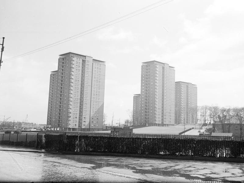 High-rise flats that were part of the redevelopment of the Scotstoun area of Glasgow