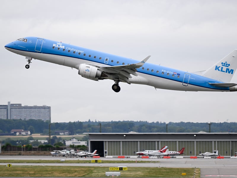 69 per cent of flights were on time for KLM and Jet2.