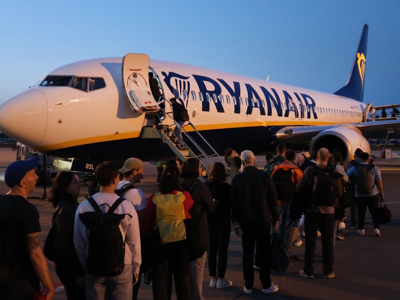 70 per cent of flights were on time for Ryanair.