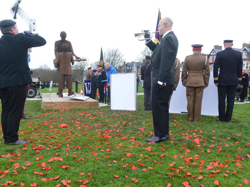 Speaking about the significance of the sculpture, Brian said: “Handing over the instrument is a symbol of peace and forgiveness, as Len was released from Far East captivity to come home. 2025 is the 80th anniversary of Victory over Japan and marks the official end of the Second World War. This wonderful statue by Ray Lonsdale will be such a lasting tribute to all those who never came home and to those veterans who suffered so much. The memorial statue stands as a permanent reminder of the bravery and sacrifice of the men and women who served under the British Army during the Burma Campaign of World War II. Known historically as the Forgotten Army due to the lack of public recognition they received, the memorial aims to ensure their legacy is honoured for generations to come.”
