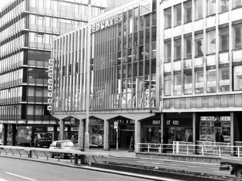Redgates toy shop, aka the Yorkshire Disneyland, at Furnival Gate, Sheffield city centre, in October 1987
