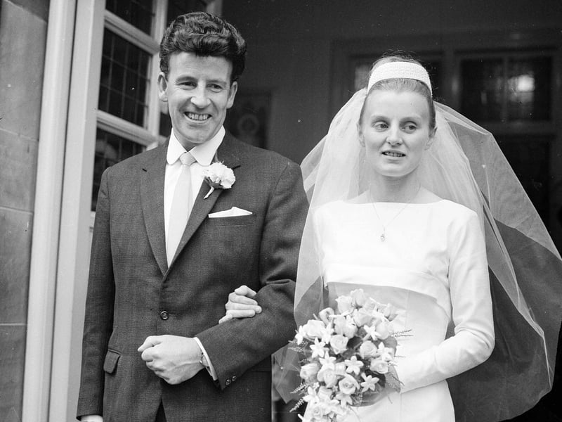 Gordon Watson and Elizabeth McKenzie getting married in Cairns Memorial Church, Gorgie, in July 1965.