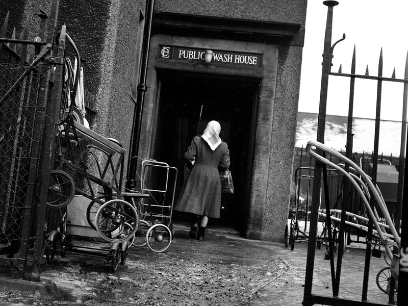 The public wash house on Gorgie's Macleod Street in January 1959.