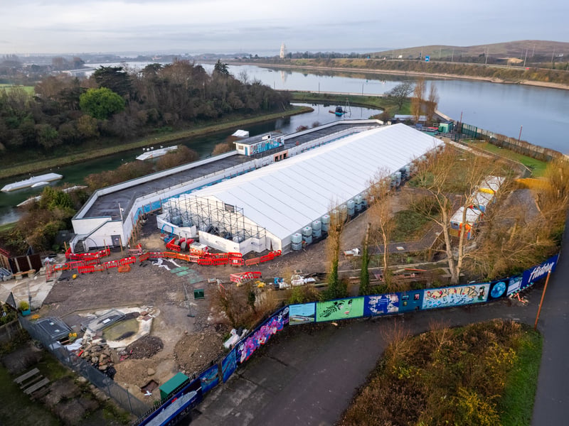Eye-opening drone footage of the ongoing work at Hilsea Lido as the multi-million pound regeneration project nears completion. 

Picture: Alex Shute 
