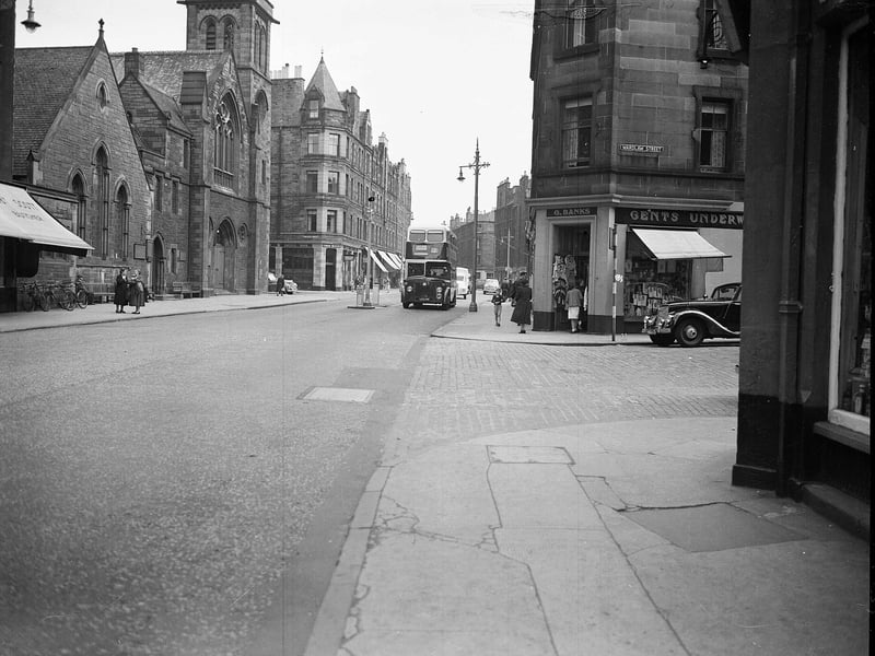 Road improvements on Gorgie Road in July 1957.