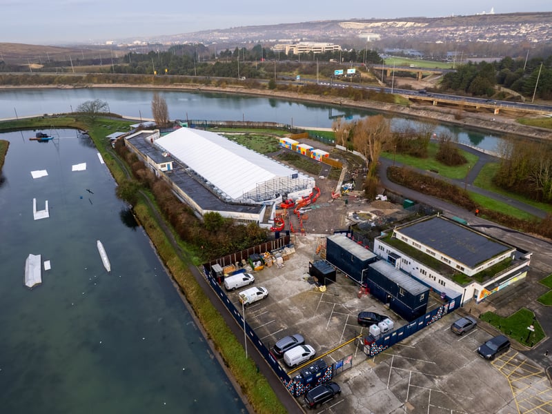 Eye-opening drone footage of the ongoing work at Hilsea Lido as the multi-million pound regeneration project nears completion. 

Picture: Alex Shute 