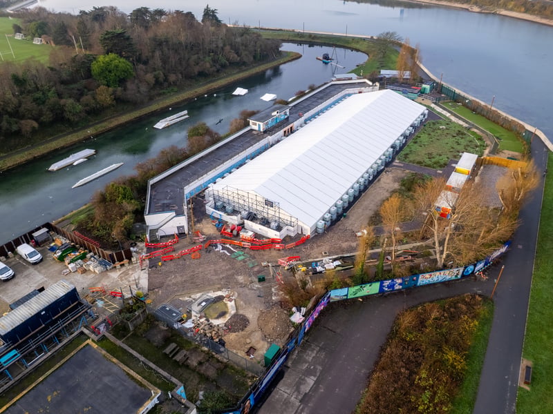 Eye-opening drone footage of the ongoing work at Hilsea Lido as the multi-million pound regeneration project nears completion. 

Picture: Alex Shute 