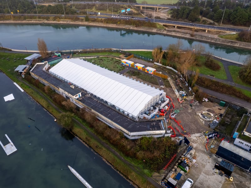 Eye-opening drone footage of the ongoing work at Hilsea Lido as the multi-million pound regeneration project nears completion. 

Picture: Alex Shute 