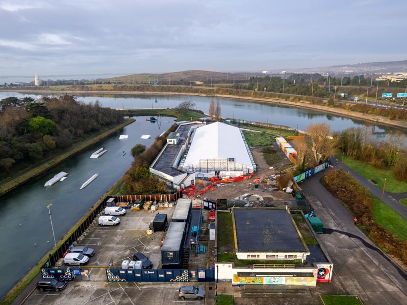 Eye-opening drone footage of the ongoing work at Hilsea Lido as the multi-million pound regeneration project nears completion. 

Picture: Alex Shute 