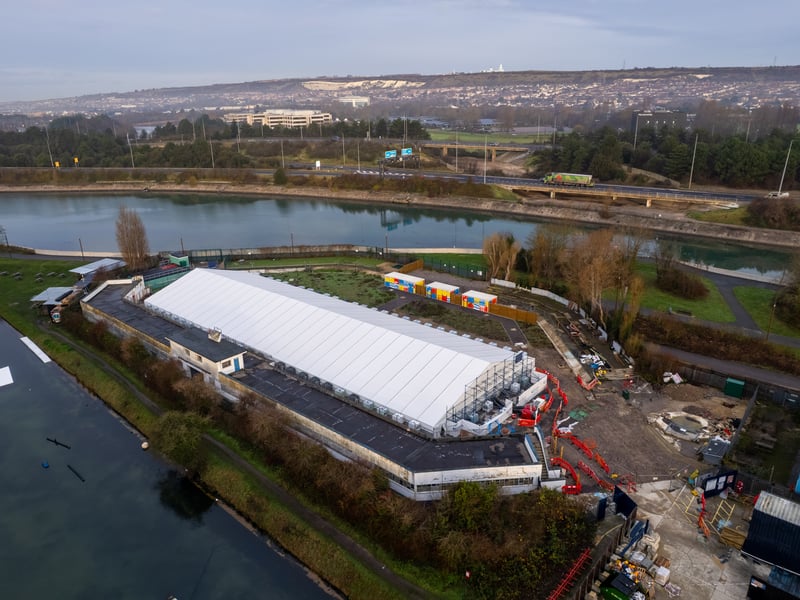 Eye-opening drone footage of the ongoing work at Hilsea Lido as the multi-million pound regeneration project nears completion. 

Picture: Alex Shute 