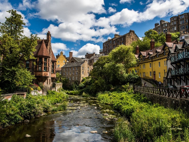 Rounding out our list with 90,700 hashtags, Dean Village offers a hidden gem right just outside of Edinburgh. This picturesque, former milling village sits in a gorge along the Water of Leith, where it's home to historic buildings, peaceful riverside walks, and ancient stone bridges. The secluded location also makes it feel like a secret escape, despite being just a few minutes from the bustling city centre. The area is particularly enchanting during the autumn months, when the leaves change colour, and in winter, when a thin layer of glittering frost decorates the historic buildings.