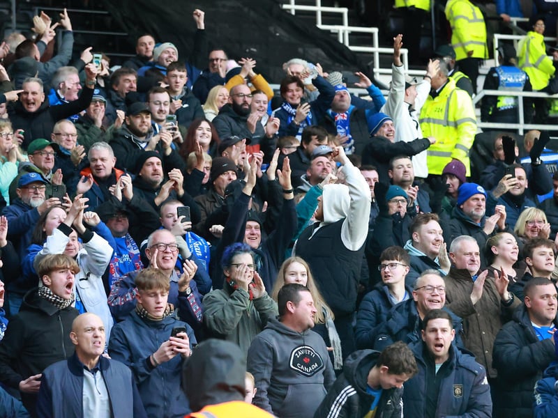 Pompey's trip to Derby County's Pride Park was their last on the road for 2025.