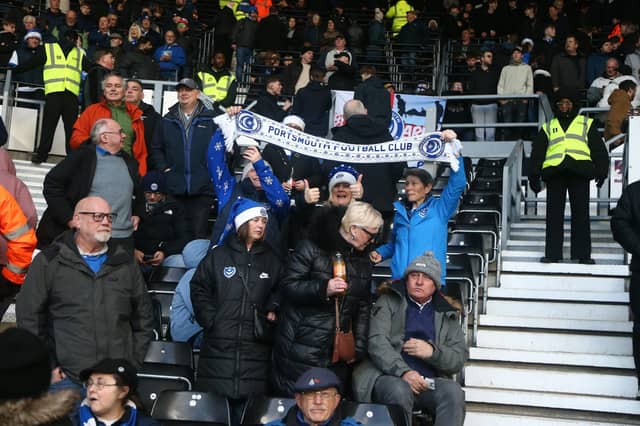 Pompey's trip to Derby County's Pride Park was their last on the road for 2025.