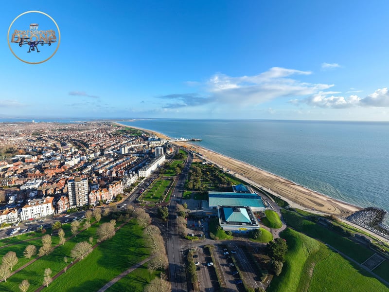 Ongoing works to the sea defences at Southsea Seafront near South Parade Pier
Photo by My Portsmouth By Drone