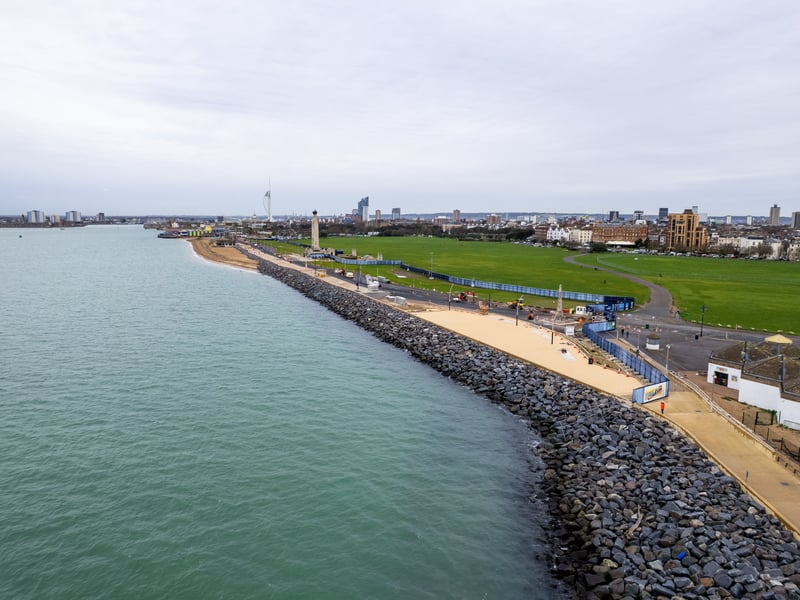 Ongoing works to the sea defences in front of Southsea Common
Photos by Alex Shute