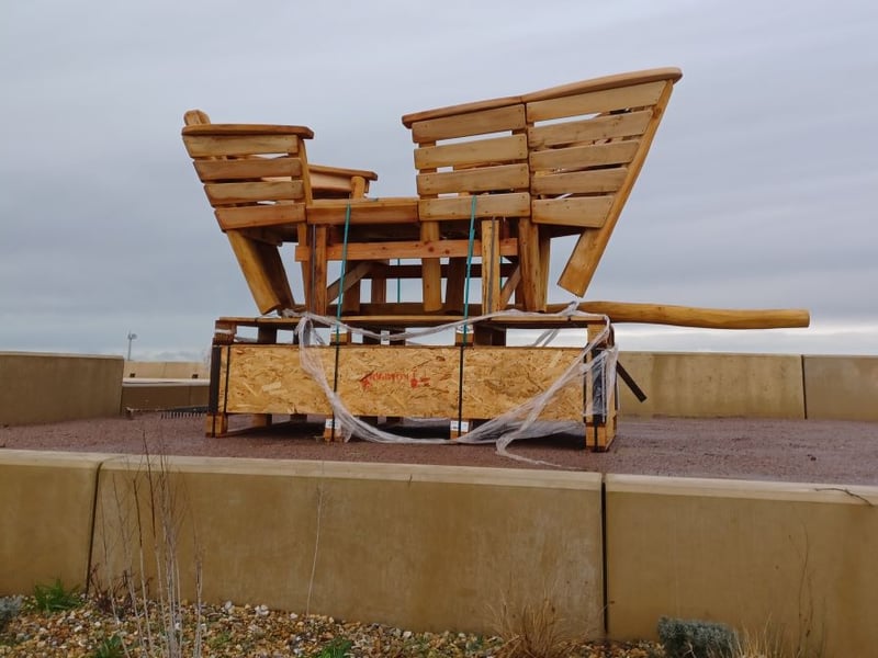 A new Pirate Ship play feature is being placed at Serpentine Square - the raised area near Blue Reef - as part of the new sea defences.
Picture: Southsea Coastal Scheme