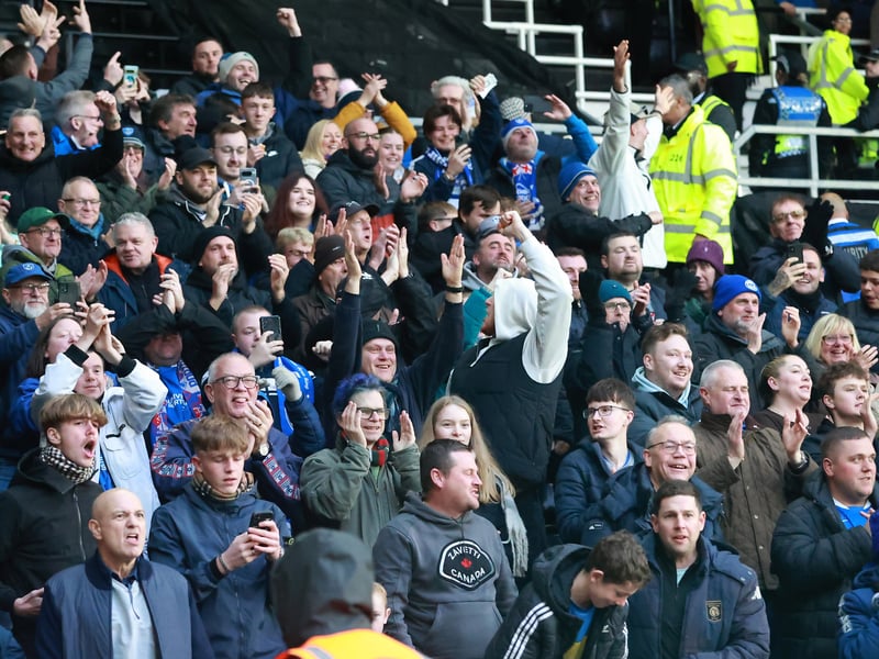 Pompey's trip to Derby County's Pride Park was their last on the road for 2025.
