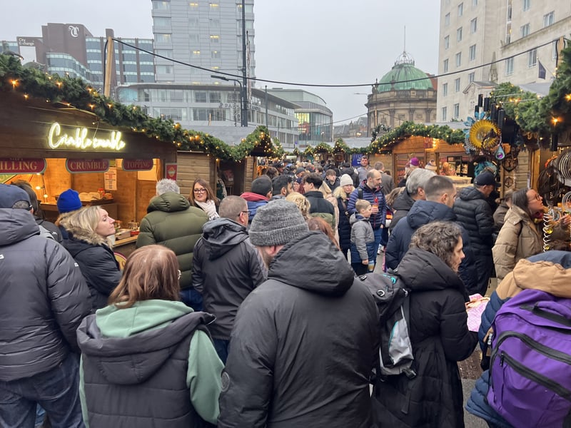 There wasn't much room to move as revellers enjoyed the last of the food, drink and knickknack stalls.