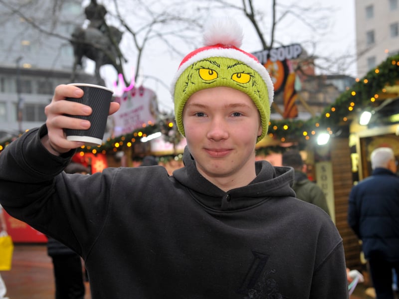Ben Lee, of Heckmondwike, enjoys his much-needed hot drink.