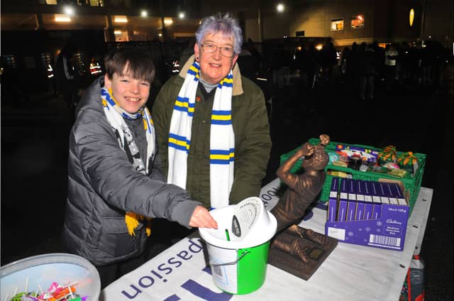 Yvonne Hall and grandson Oliver Taylor, 13, of Scarborough Whites.
