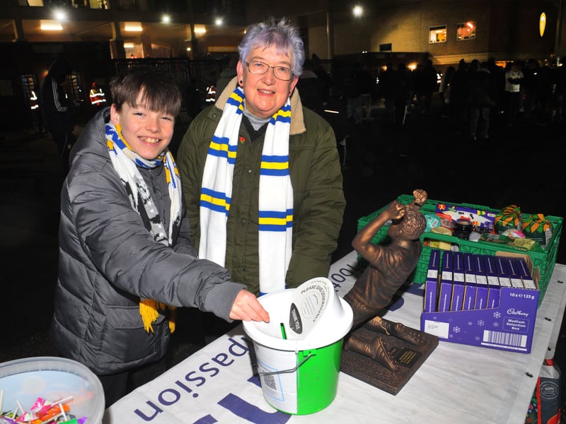Yvonne Hall and grandson Oliver Taylor, 13, of Scarborough Whites.