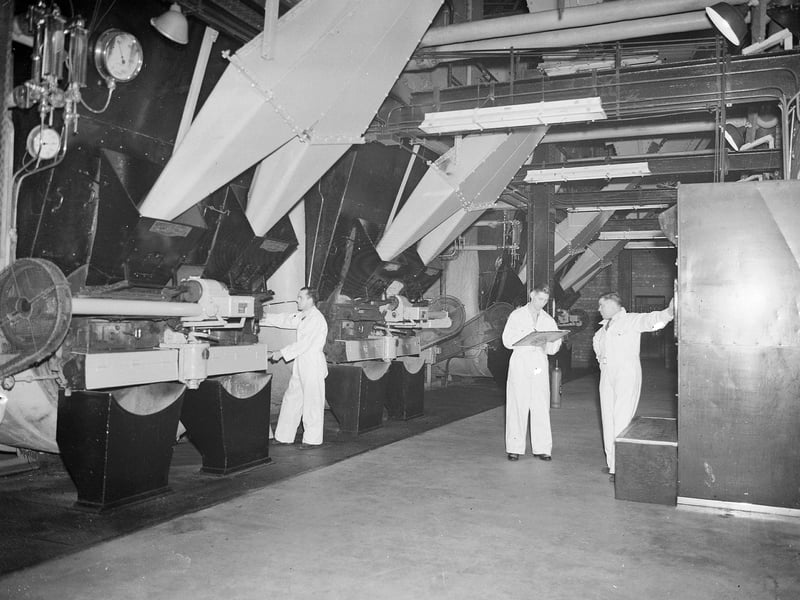 The new McEwans Brewery boiler house in Fountainbridge in December 1953.