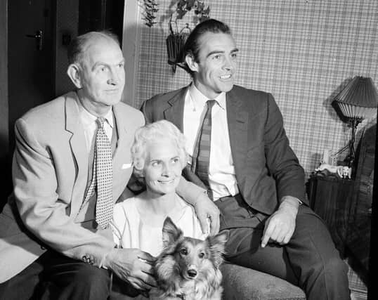 Sean Connery with his parents at their home in Fountainbridge in September 1962.