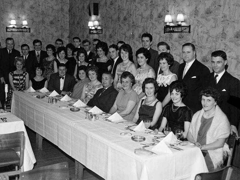 The RAC Edinburgh Office staff dinner dance in the Barnton Hotel in January 1963.
