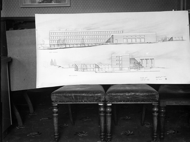 The plan for the New Royal High School which was to be built at Barnton in March 1964.