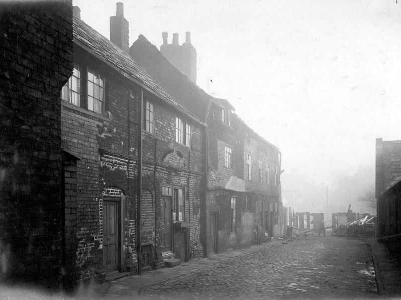 Derelict buildings on St. Johns Place in November 1929.