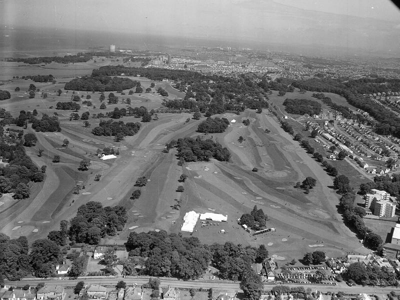 An aerial view of Barton Golf Course in June 1965.