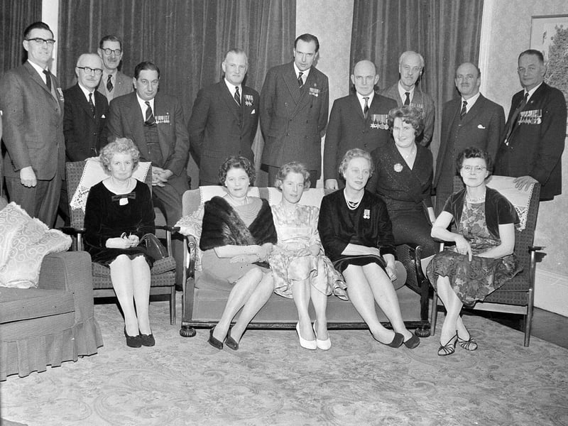 The Edinburgh Branch of the British Legion enjoying a St Andrews night dinner in the Barnton Hotel Group in November 1963.